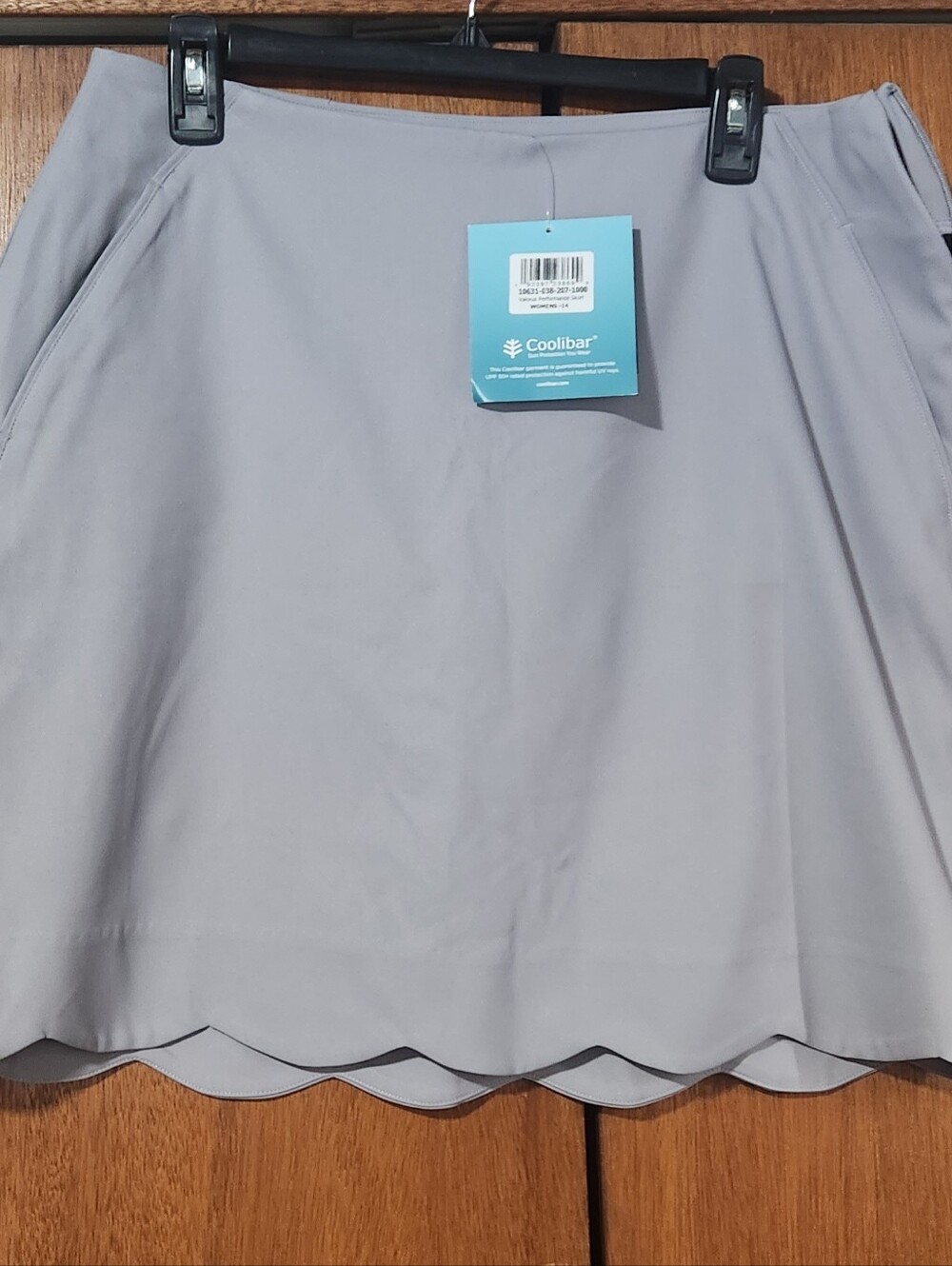 Coolibar Light Gray Womens Valorus Performance Skort Grey In Color Size 14 NWT